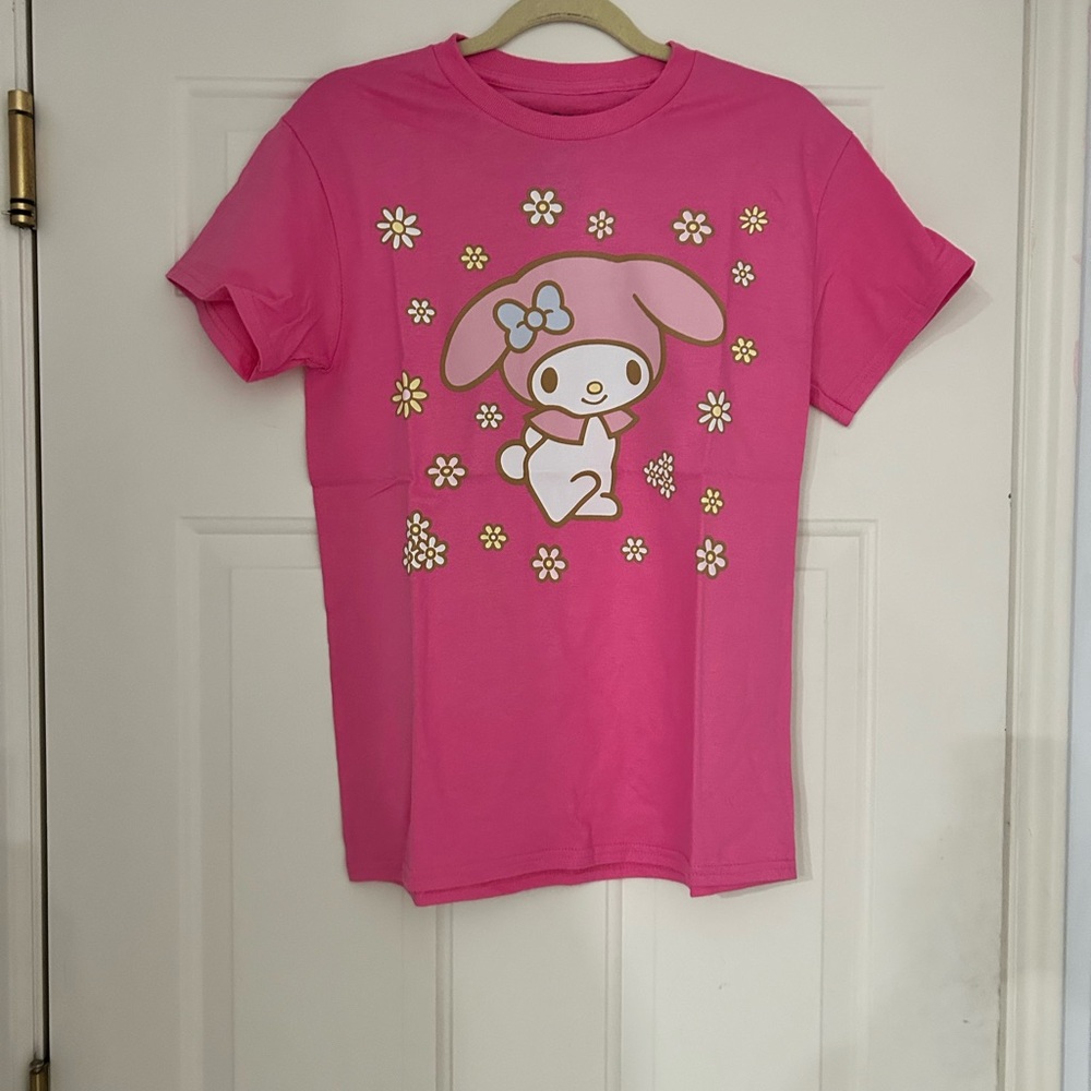 Sanrio Pink T - Shirt My Melody Flower Fields Women’s Sz Large